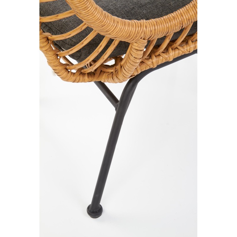 'IKARO Black / Natural / Ash Grey Armchair' 'IKARO Black / Natural / Ash Grey Armchair'