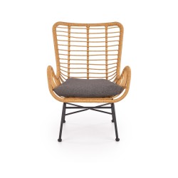 'IKARO Black / Natural / Ash Grey Armchair' 'IKARO Black / Natural / Ash Grey Armchair'