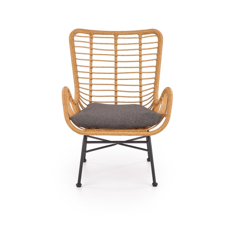 'IKARO Black / Natural / Ash Grey Armchair' 'IKARO Black / Natural / Ash Grey Armchair'