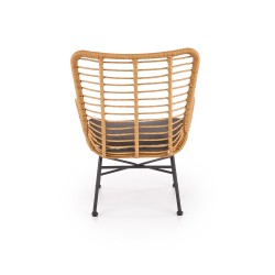 'IKARO Black / Natural / Ash Grey Armchair' 'IKARO Black / Natural / Ash Grey Armchair'