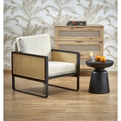 'ILARIO Relaxation Armchair, Black / Natural' 'ILARIO Relaxation Armchair, Black / Natural'