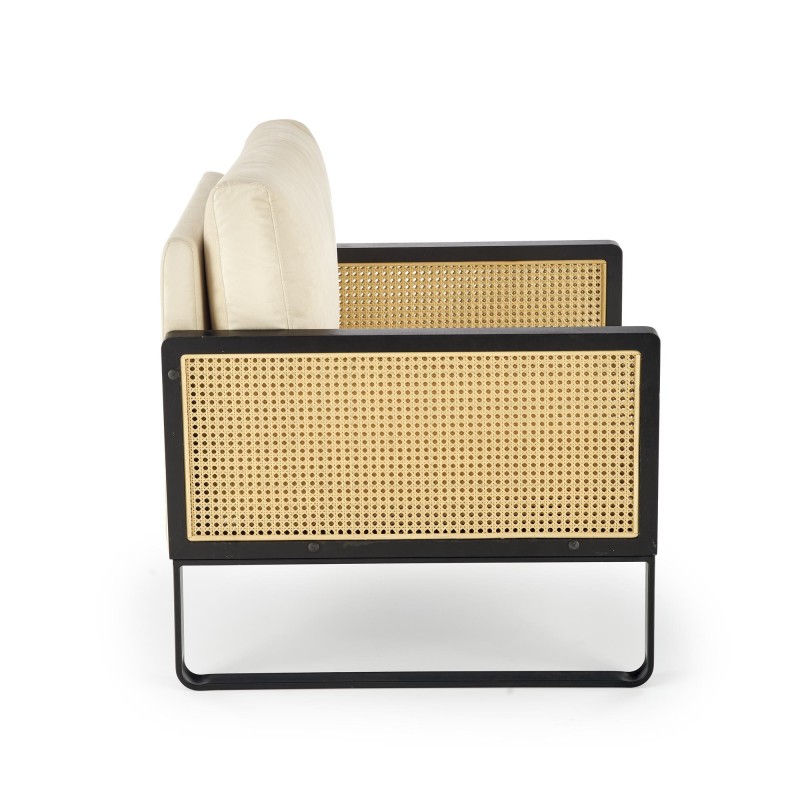 'ILARIO Relaxation Armchair, Black / Natural' 'ILARIO Relaxation Armchair, Black / Natural'