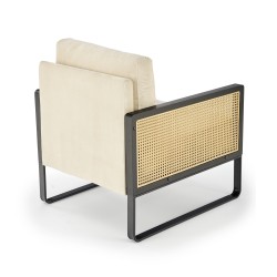 'ILARIO Relaxation Armchair, Black / Natural' 'ILARIO Relaxation Armchair, Black / Natural'