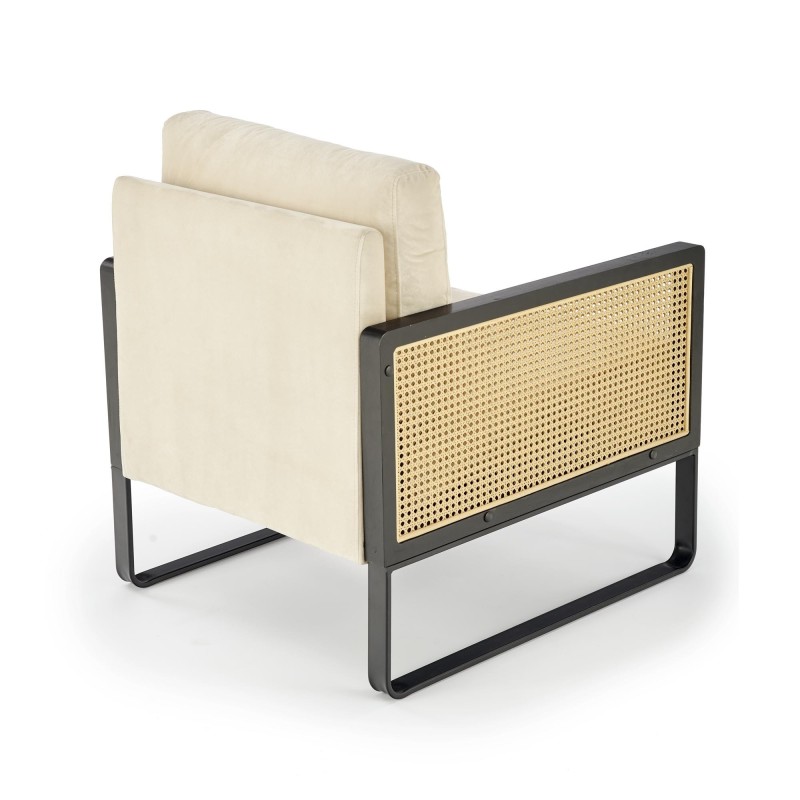 'ILARIO Relaxation Armchair, Black / Natural' 'ILARIO Relaxation Armchair, Black / Natural'