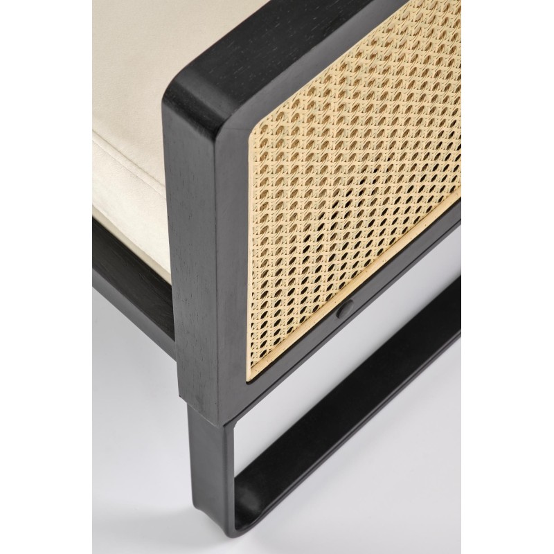 'ILARIO Relaxation Armchair, Black / Natural' 'ILARIO Relaxation Armchair, Black / Natural'