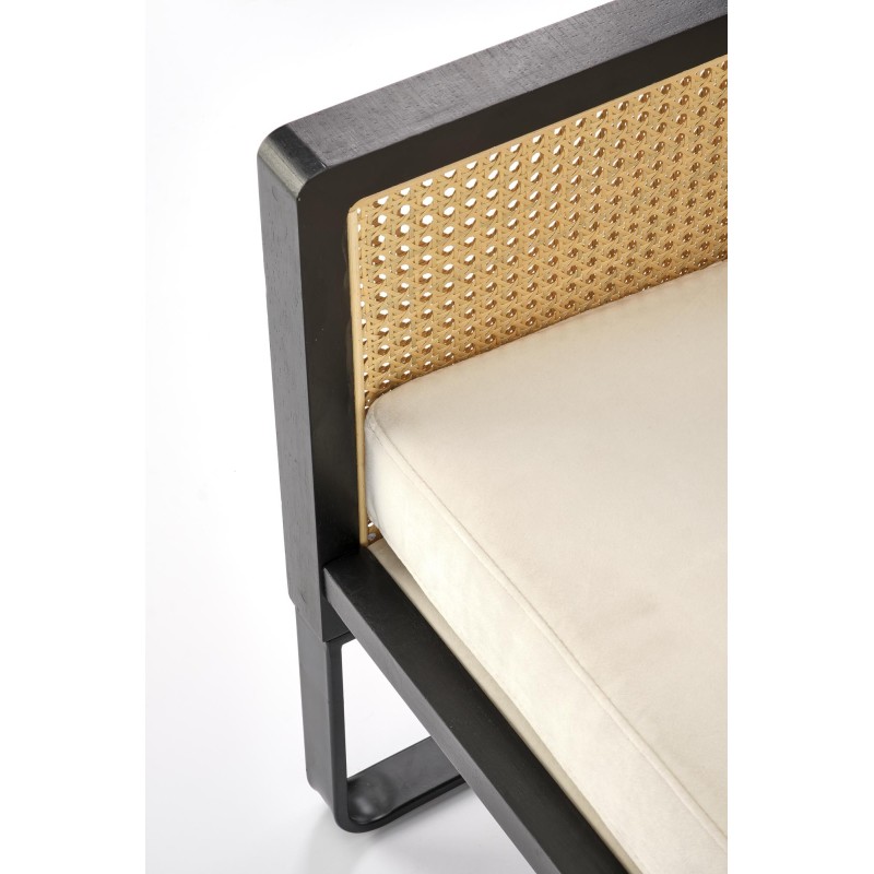'ILARIO Relaxation Armchair, Black / Natural' 'ILARIO Relaxation Armchair, Black / Natural'