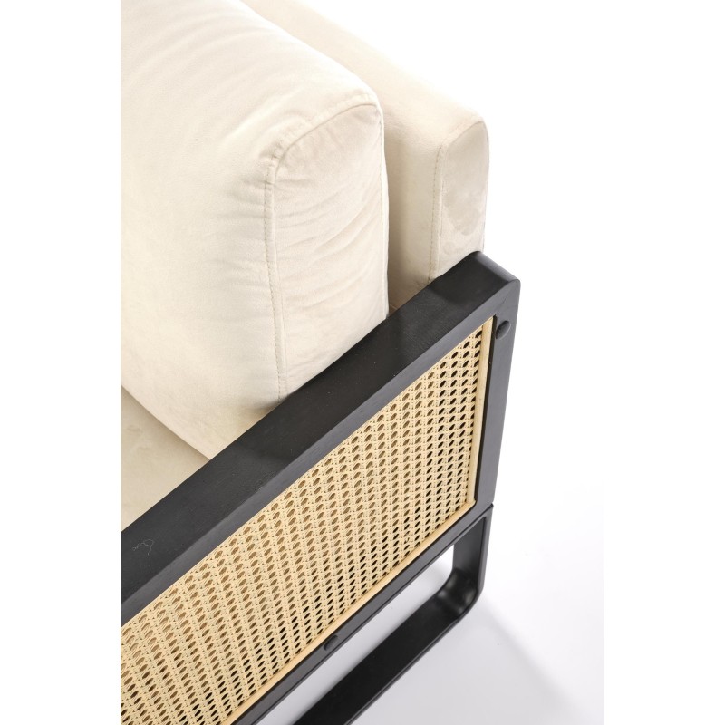 'ILARIO Relaxation Armchair, Black / Natural' 'ILARIO Relaxation Armchair, Black / Natural'