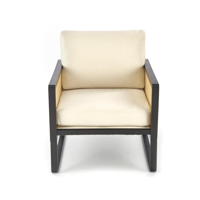 'ILARIO Relaxation Armchair, Black / Natural' 'ILARIO Relaxation Armchair, Black / Natural'