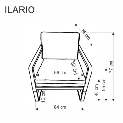 ILARIO fotel wypoczynkowy, czarny / naturalny (1p 1szt) ILARIO fotel wypoczynkowy, czarny / naturalny (1p 1szt)
