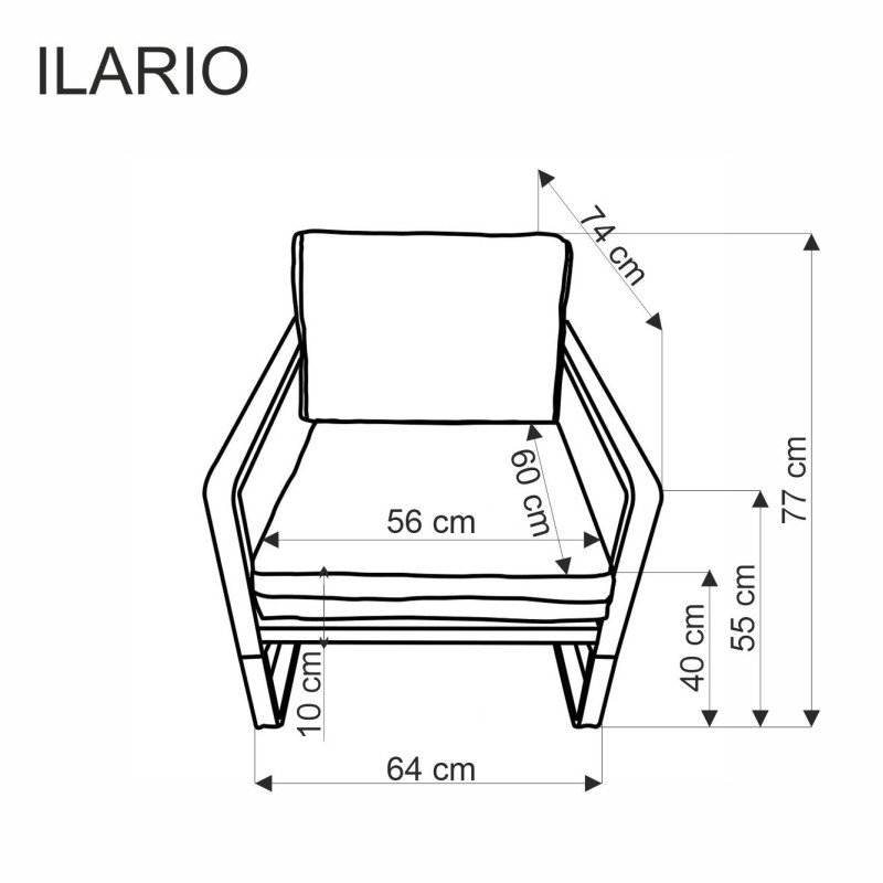 ILARIO fotel wypoczynkowy, czarny / naturalny (1p 1szt) ILARIO fotel wypoczynkowy, czarny / naturalny (1p 1szt)