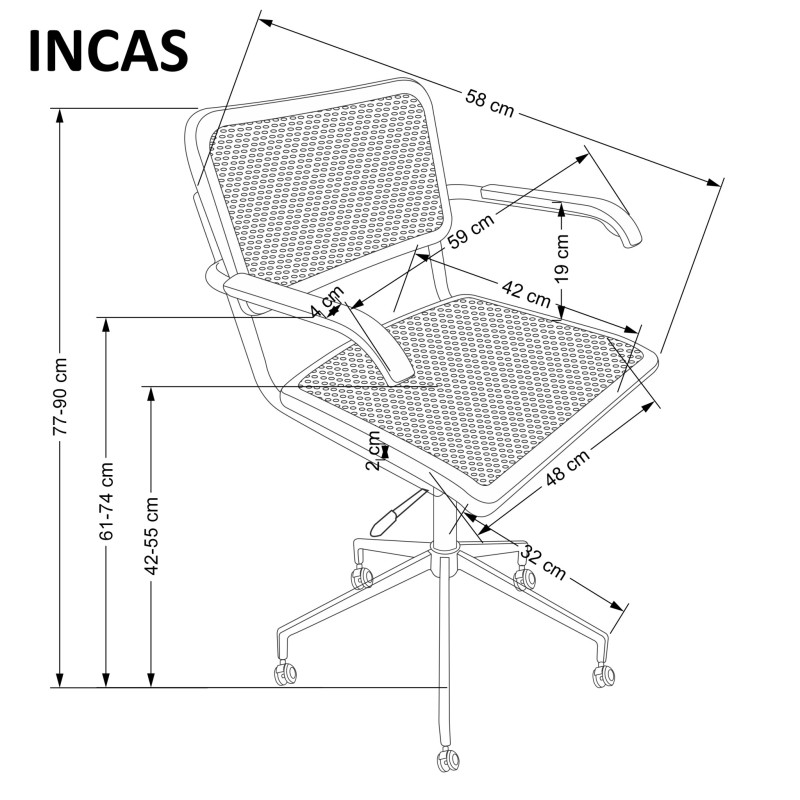 INCAS fotel gabinetowy brązowy / czarny (1p 1szt) INCAS fotel gabinetowy brązowy / czarny (1p 1szt)