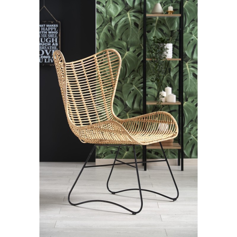INDIANA fotel wypoczynkowy rattan naturalny (2p 1szt) INDIANA fotel wypoczynkowy rattan naturalny (2p 1szt)