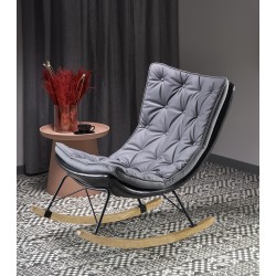 'INDIGO Dark Ash - Black Rocking Chair'