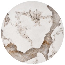 'INES Set of 2 Benches, Beige Marble / White' 'INES Set of 2 Benches, Beige Marble / White'