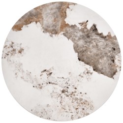 'INES Set of 2 Benches, Beige Marble / White' 'INES Set of 2 Benches, Beige Marble / White'