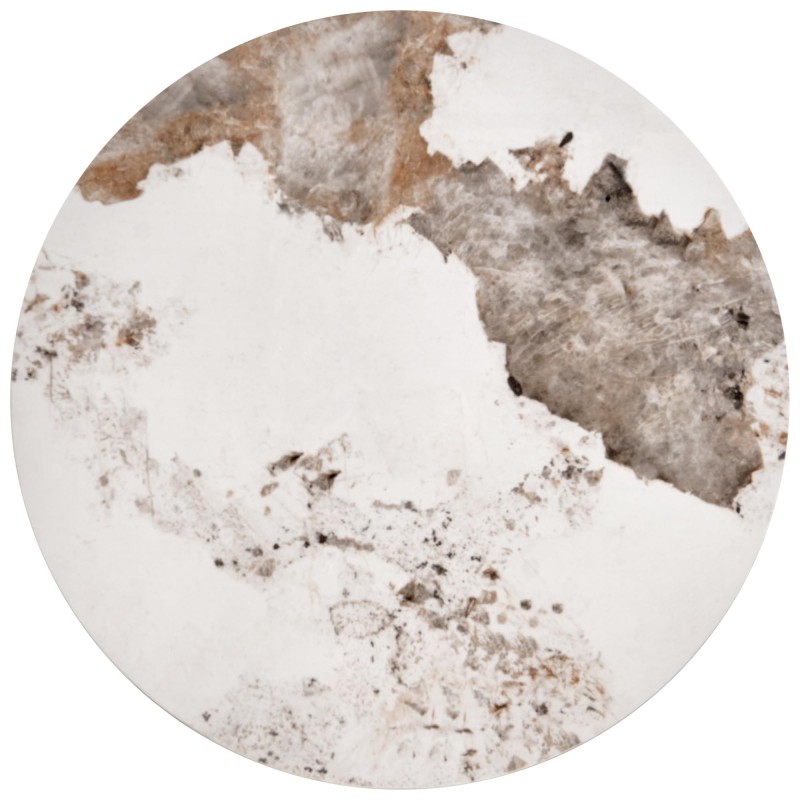 'INES Set of 2 Benches, Beige Marble / White' 'INES Set of 2 Benches, Beige Marble / White'