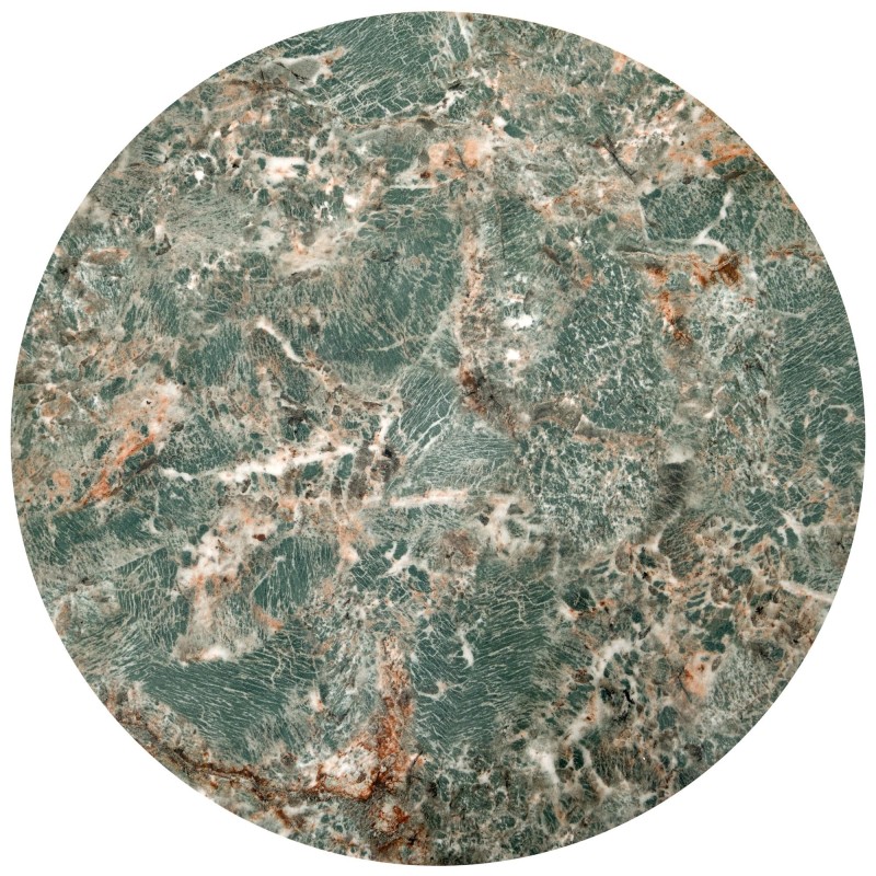 'INES Set of 2 Benches, Green Marble / Black' 'INES Set of 2 Benches, Green Marble / Black'