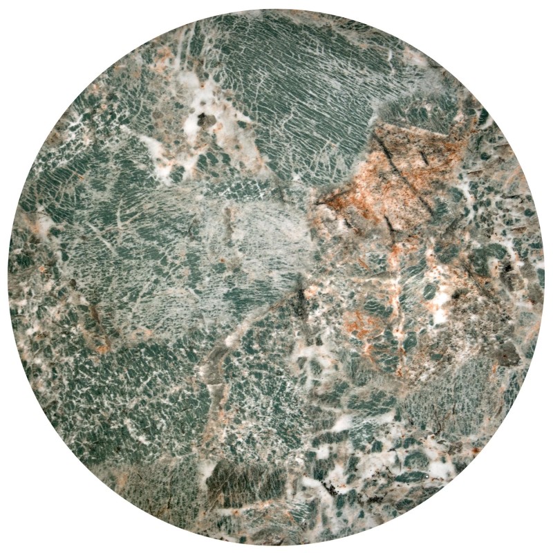 'INES Set of 2 Benches, Green Marble / Black' 'INES Set of 2 Benches, Green Marble / Black'