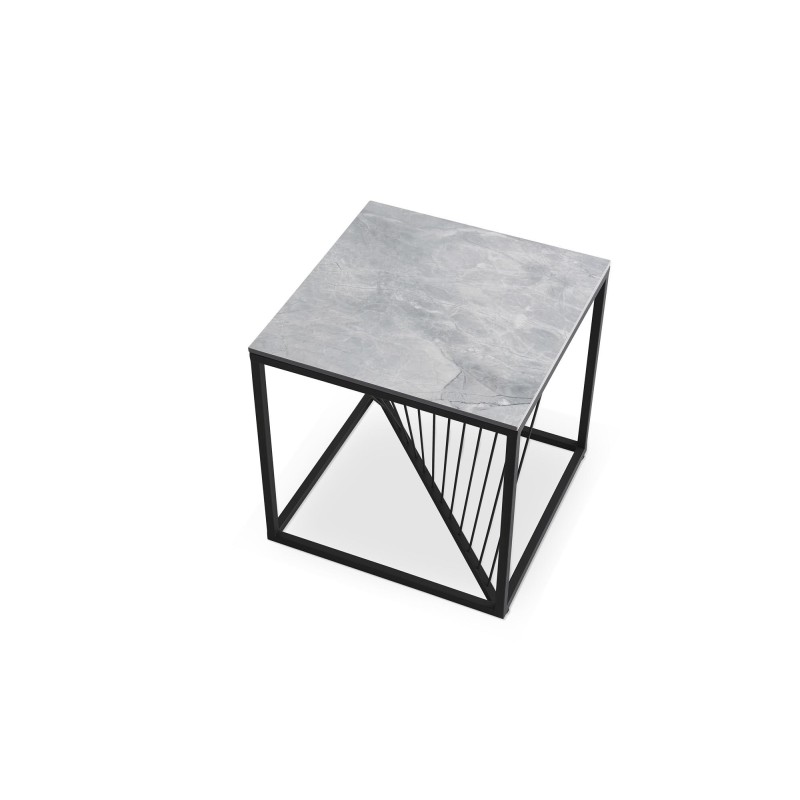 'INFINITY 2 SQUARE, coffee table, ash marble / black' 'INFINITY 2 SQUARE, coffee table, ash marble / black'