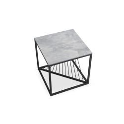 'INFINITY 2 SQUARE, coffee table, ash marble / black' 'INFINITY 2 SQUARE, coffee table, ash marble / black'