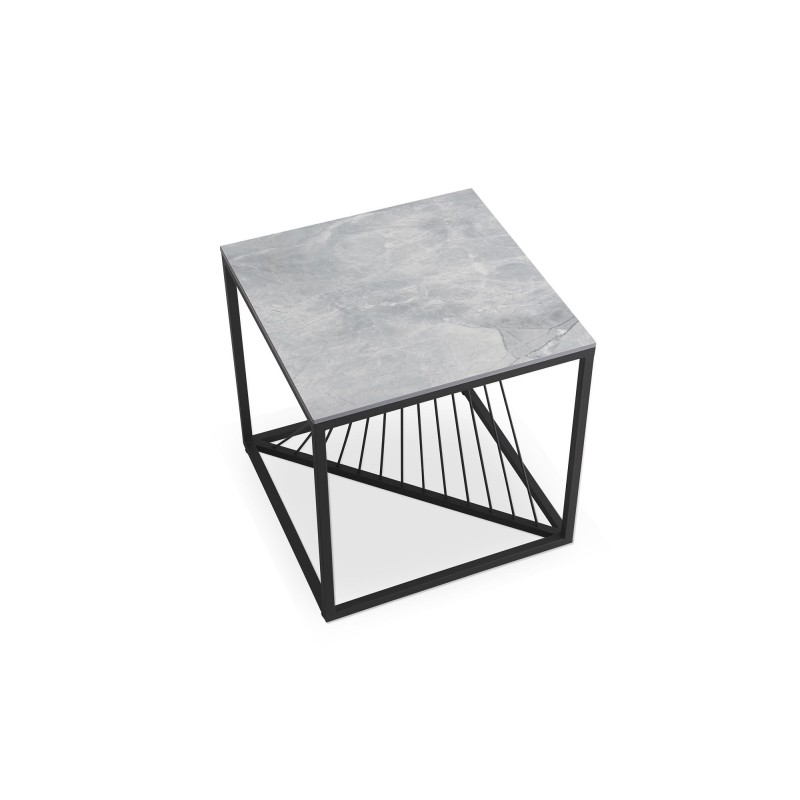 'INFINITY 2 SQUARE, coffee table, ash marble / black' 'INFINITY 2 SQUARE, coffee table, ash marble / black'