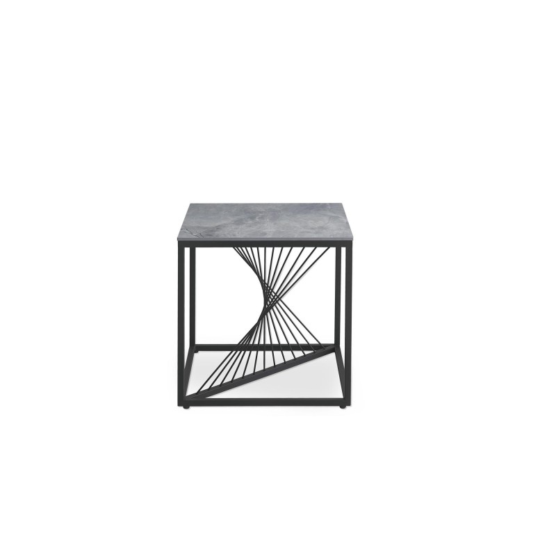'INFINITY 2 SQUARE, coffee table, ash marble / black' 'INFINITY 2 SQUARE, coffee table, ash marble / black'