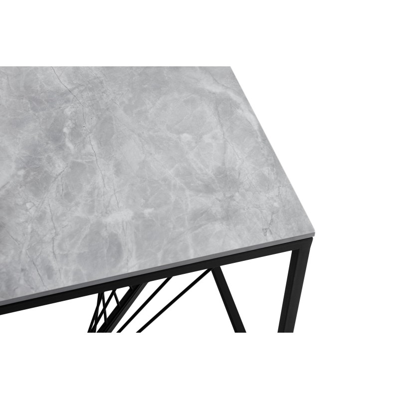'INFINITY 2 SQUARE, coffee table, ash marble / black' 'INFINITY 2 SQUARE, coffee table, ash marble / black'