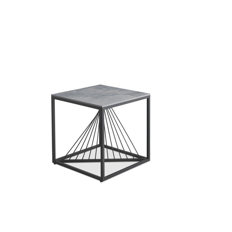 'INFINITY 2 SQUARE, coffee table, ash marble / black' 'INFINITY 2 SQUARE, coffee table, ash marble / black'