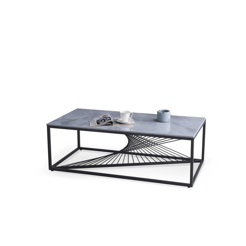 INFINITY 2 ława, popielaty marmur / czarny INFINITY 2 ława, popielaty marmur / czarny