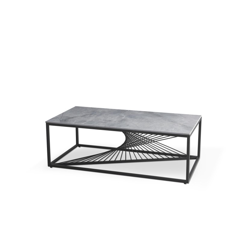 'INFINITY 2 Coffee Table, Ashen Marble / Black' 'INFINITY 2 Coffee Table, Ashen Marble / Black'