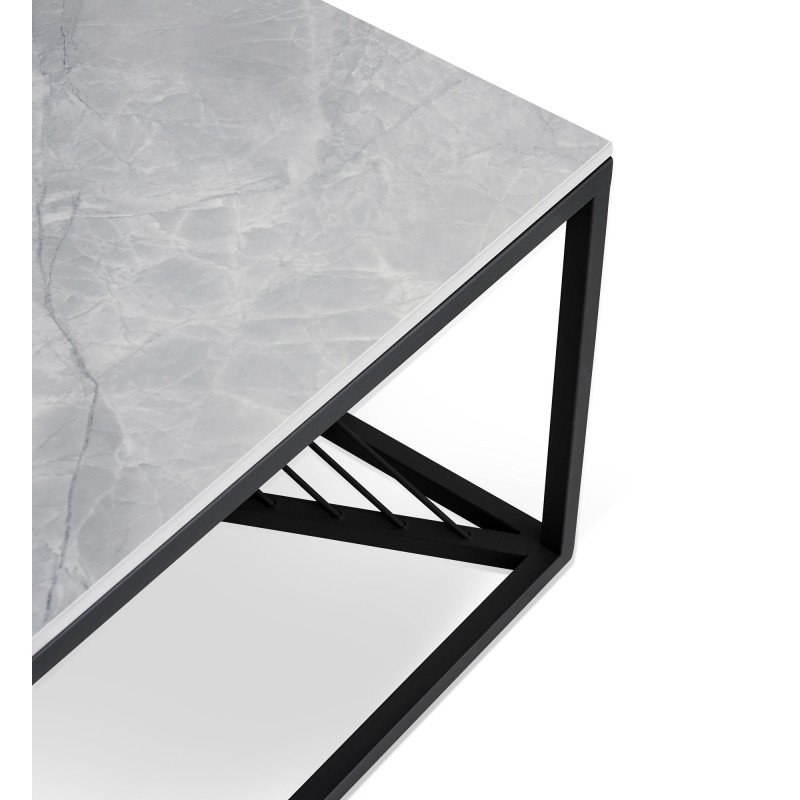 INFINITY 2 ława, popielaty marmur / czarny INFINITY 2 ława, popielaty marmur / czarny