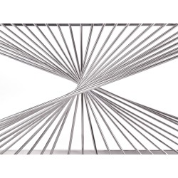 'INFINITY Coffee Table, Frame - Silver, Glass - Smoked' 'INFINITY Coffee Table, Frame - Silver, Glass - Smoked'