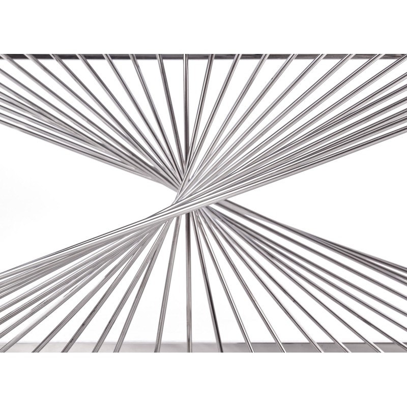 'INFINITY Coffee Table, Frame - Silver, Glass - Smoked' 'INFINITY Coffee Table, Frame - Silver, Glass - Smoked'