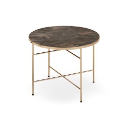 'ISABELLE Dark Marble / Champagne Coffee Table' 'ISABELLE Dark Marble / Champagne Coffee Table'