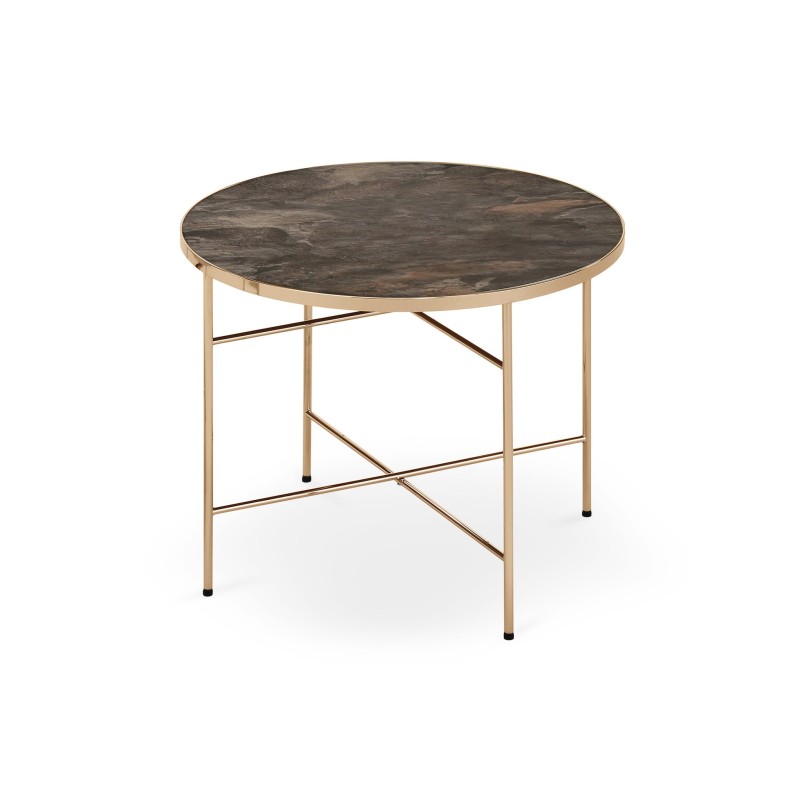 'ISABELLE Dark Marble / Champagne Coffee Table' 'ISABELLE Dark Marble / Champagne Coffee Table'