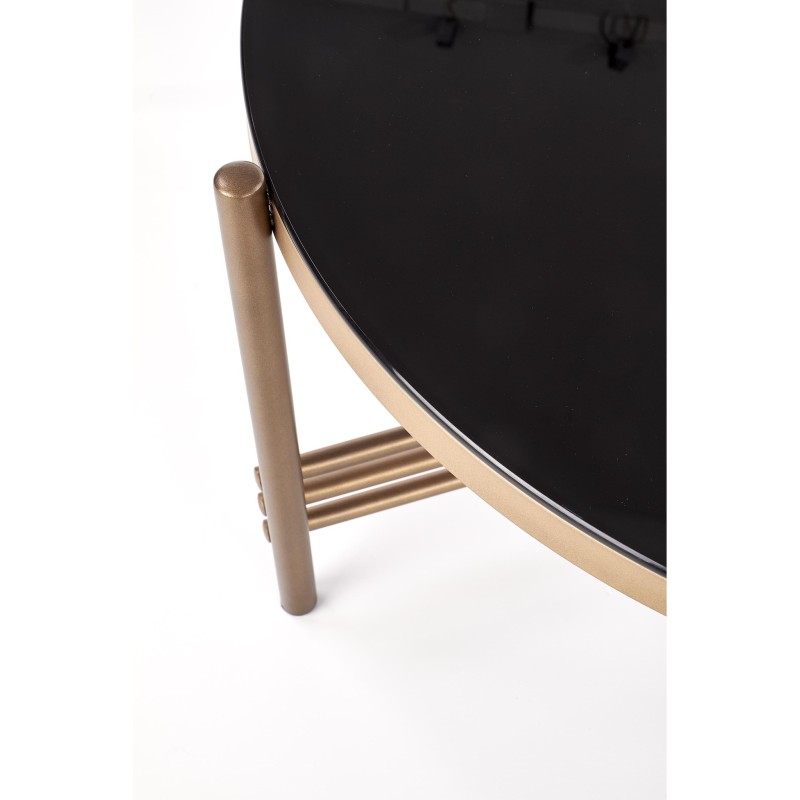 'ISMENA Coffee Table Frame - Gold, Top - Black' 'ISMENA Coffee Table Frame - Gold, Top - Black'