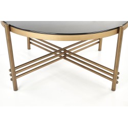 'ISMENA Coffee Table Frame - Gold, Top - Black' 'ISMENA Coffee Table Frame - Gold, Top - Black'