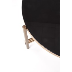 'ISMENA Coffee Table Frame - Gold, Top - Black' 'ISMENA Coffee Table Frame - Gold, Top - Black'