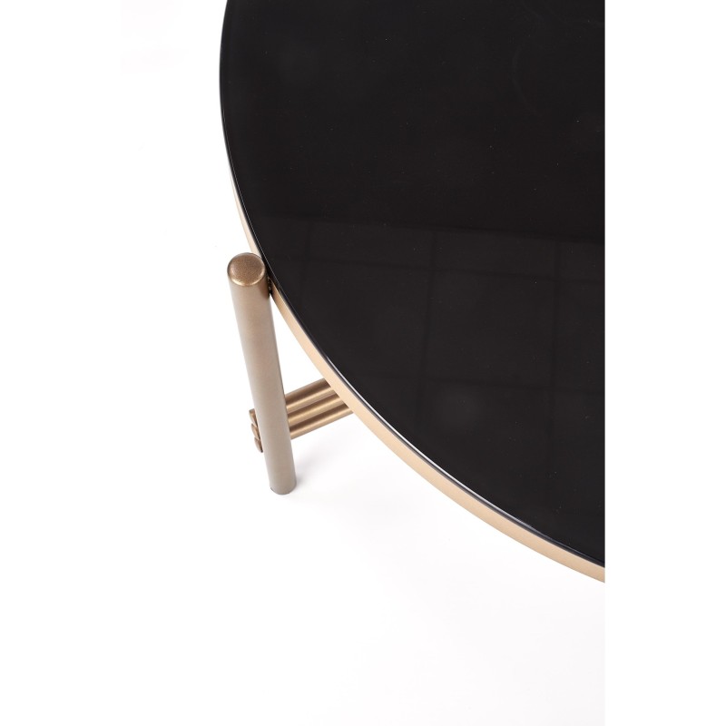 'ISMENA Coffee Table Frame - Gold, Top - Black' 'ISMENA Coffee Table Frame - Gold, Top - Black'