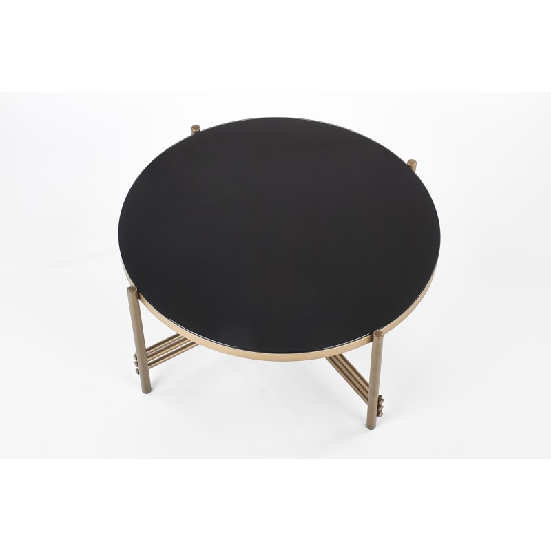'ISMENA Coffee Table Frame - Gold, Top - Black' 'ISMENA Coffee Table Frame - Gold, Top - Black'