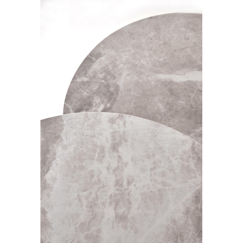 'ITAKA Set of 2 Benches, Ashen Marble / Graphite' 'ITAKA Set of 2 Benches, Ashen Marble / Graphite'