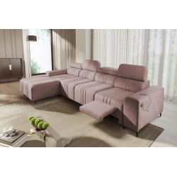 Ecksofa Verona XII Mix mit Schlaffunktion, Samt, Vena 10 - Eleganz und Komfort in einem Möbelstück