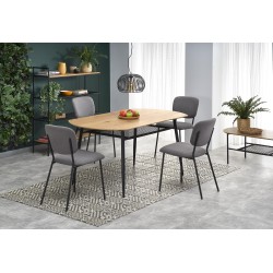 'JACKSON Table, Top - Golden Oak, Leg - Black'