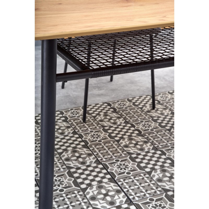 'JACKSON Table, Top - Golden Oak, Leg - Black' 'JACKSON Table, Top - Golden Oak, Leg - Black'