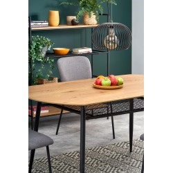 'JACKSON Table, Top - Golden Oak, Leg - Black' 'JACKSON Table, Top - Golden Oak, Leg - Black'