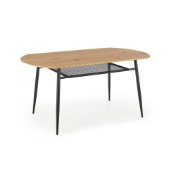 'JACKSON Table, Top - Golden Oak, Leg - Black' 'JACKSON Table, Top - Golden Oak, Leg - Black'
