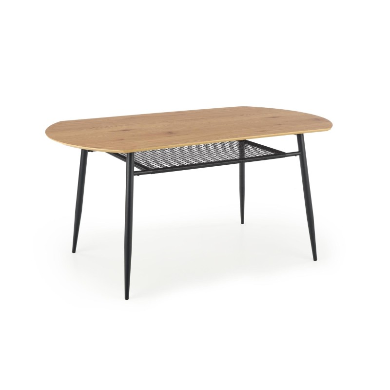 'JACKSON Table, Top - Golden Oak, Leg - Black' 'JACKSON Table, Top - Golden Oak, Leg - Black'