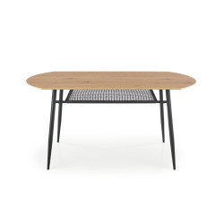 'JACKSON Table, Top - Golden Oak, Leg - Black' 'JACKSON Table, Top - Golden Oak, Leg - Black'