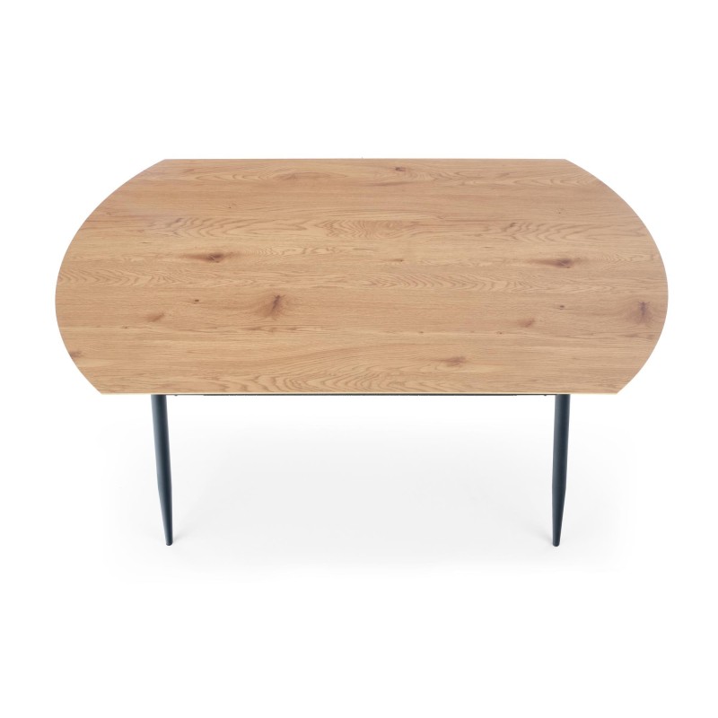 'JACKSON Table, Top - Golden Oak, Leg - Black' 'JACKSON Table, Top - Golden Oak, Leg - Black'