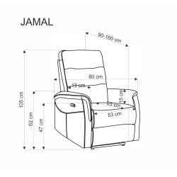 JAMAL fotel wypoczynkowy popielaty (1p 1szt) JAMAL fotel wypoczynkowy popielaty (1p 1szt)